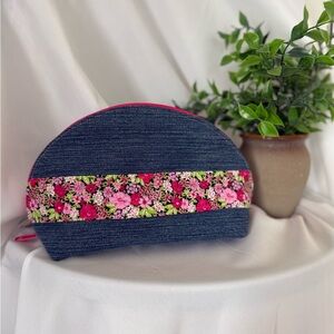 HANDMADE Floral Denim Women's Bag